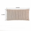 Colette Cloudy Grey Cotton Knitted Cushion Cover 12X20 Inches
