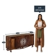 Amoga Sheesham Wood Sideboard In Provincial Teak Finish