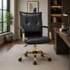 Doe Buck Marlon Modern Black Faux Leather Office Chair