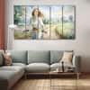 The Castle Decor Women Abstract Wall Painting Wooden Framed 27x48 Inch (Style 2)