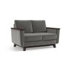 Corby Luxe 2 Seater Fabric Sofa in Ash Grey Velvet Colour