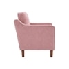 Menta Boucle Fabric Lounge Chair in Pink Colour