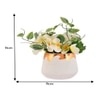 Artificial Freesia Flowers & White Rose With White Pot