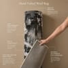 Grey Charcoal Wool Silk Handmade Area Rug for Living Room 10x14