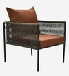 Granada 3+1+1 Seater Rope Sofa Set in Grey and Brown Finish