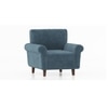 Oxford 1 Seater Fabric Sofa In Ocean Weave Colour