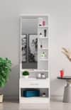 Hexa Red Wooden Dressing Table in Frosty White Colour