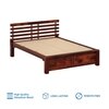 Penta Solid Wood Queen Size Non Storage Bed In Honey Oak Finish