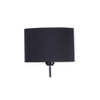 Genesis Black Fabric Floor Lamp with Black Iron Base