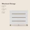 Oslo Engineered Wood Chest of 8 Drawers in White Finish