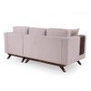 Rubik 3 Seater L Shape Fabric Sofa in Smokey Taupe Colour