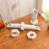NikkisPride Classic White Marble Napkin Rings (Set of 4)