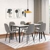 Roux Dining Table With Set Of 6 Smith Dining Chairs (Finish- Black)