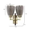 Eliante Tau Iron Wall Light With Glass In Antique Gold Colour