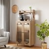 Stellar Multipurpose Storage Cabinet (Tall Size with Upper Shelf, Oak)