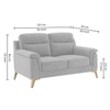 Niwara Velvet 2 Seater  sofa in Grey Color