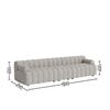 Chiccomfort Wood 4 Seater With Upholstery Non Storage Sofa In White Colour