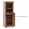Mateo Solid Wood Bar Cabinet in Teak Finish