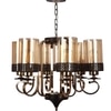 Eliante Champaign Chandelier, 8-Light, Mild Steel And Glass