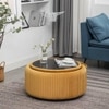 Loofy Ottoman with Storage Color in Yellow