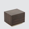 Tgere Series polished Bedside Table with Gold Base