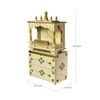 D'Dass Multi Color Mdf and Sheesham Wooden Temple With Cabinet For Pooja
