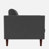Tharoli Velvet 1 Seater Sofa in Dark Grey Colour