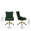 Doe Buck Swen Luxury Green Tufted Velvet Office Chair