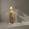 Julia Beige Jute Floor Lamp with Beige Jute Base