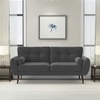 Faro Velvet 3 Seater Sofa in Dark Grey Colour