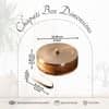 Inscribe Acacia Wood Roti Box With Tong Gold