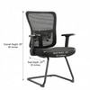 Kepler Brooks Ignis Visitor Chair in Black Colour