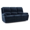 Lebowski Fabric Three Seater Manual Recliner in Cobalt Fabric Colour