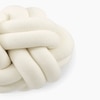 Nodo Cotton Knitted Knot Pillow  Ivory 11X11 Inches