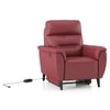 Maurice Leather Recliner in Maroon Colour