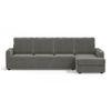 Apollo Compact Sofa (Colour : Ash Grey Velvet, Cushion : Hard, Back Type : High Back, Seating Capacity : Right Aligned 3 Seater + Right Aligned Chaise)