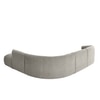 Zenliving Wood Left Aligned 3-Seater With Upholstery Non Storage Sofa In Grey Colour