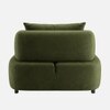 Henry Velvet 1 Seater Sofa Olive Green Color