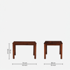 Maharin Solid Wood 4 Seater Dining Set With 4 Chairs Honey Finish