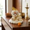 Devotional Lotus Bliss Gopal Statue in White Colour