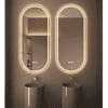 Oblong LED Mirror with Backlit Edge for Modern