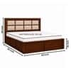 Eshaan Solid Wood Comfort Queen Bed Box Storage Provincial Teak Finish Mattress 60 x 78 Inches