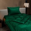 Stoa Paris Comforter for Single Bed, 300TC Satin Comforters in Emerald Green