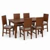 Globally Indian Mahira Solid Sheesham Wood 6 Seater Dining Table Set 6 Chairs Grey