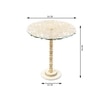 Aurum Solid Wood Side Table in Antique Gold Finish
