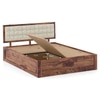 Florence Solid Wood Queen Size Box Storage Bed In Teak Finish
