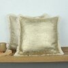 Classic Texture Set Of 2 Cushion Cover With Gold Colour