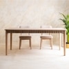 Dune Solid Wood Dining Table in White Colour