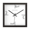 Quirky Square Wooden Wall Clock with “Ish” Dial Design