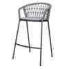 Jordan Bar Stool Weaving Gun Metal in Grey